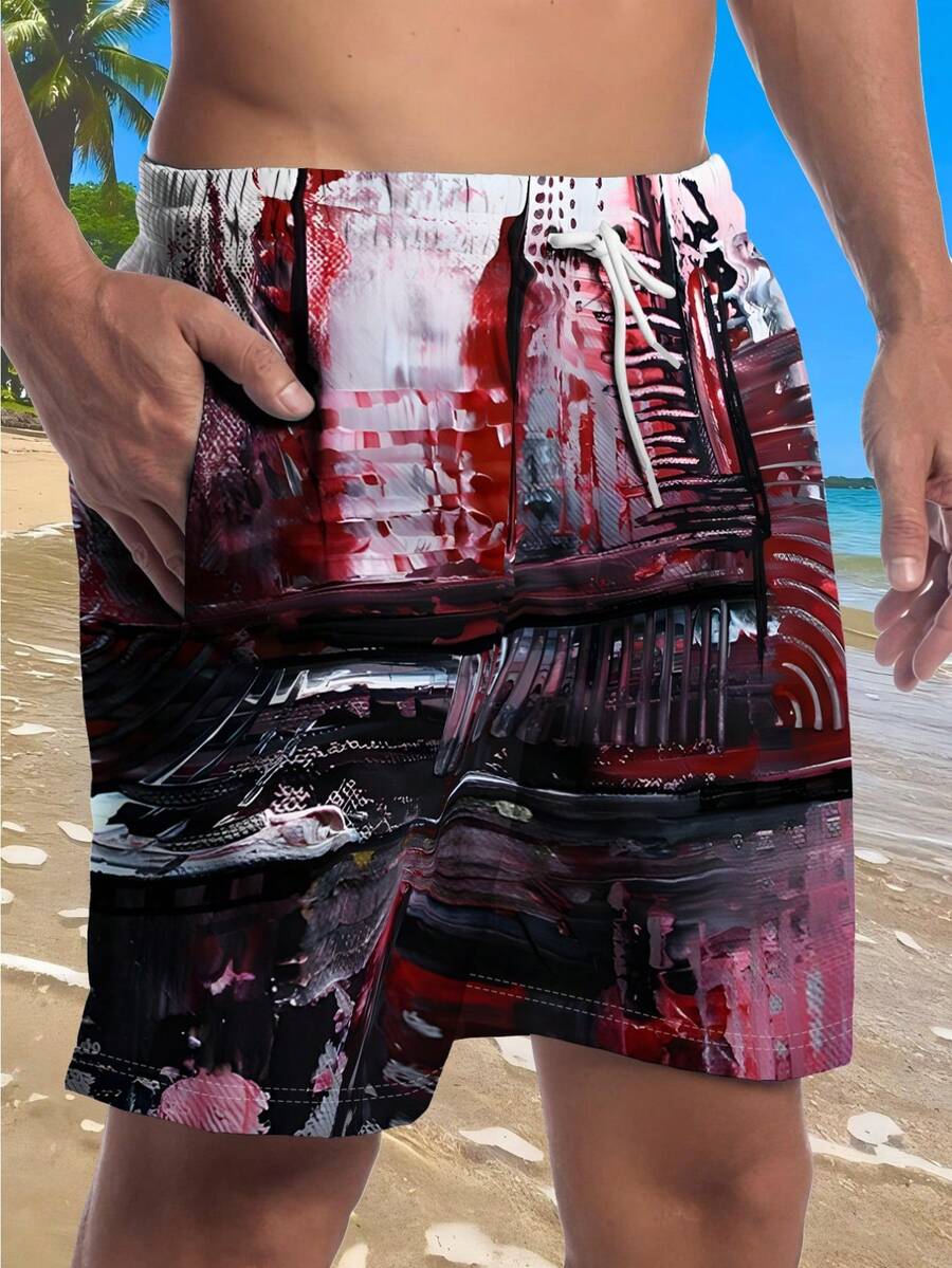 Mens Abstract Print Beach Shor - Swim Trunk Quick Dry recensie en prijs