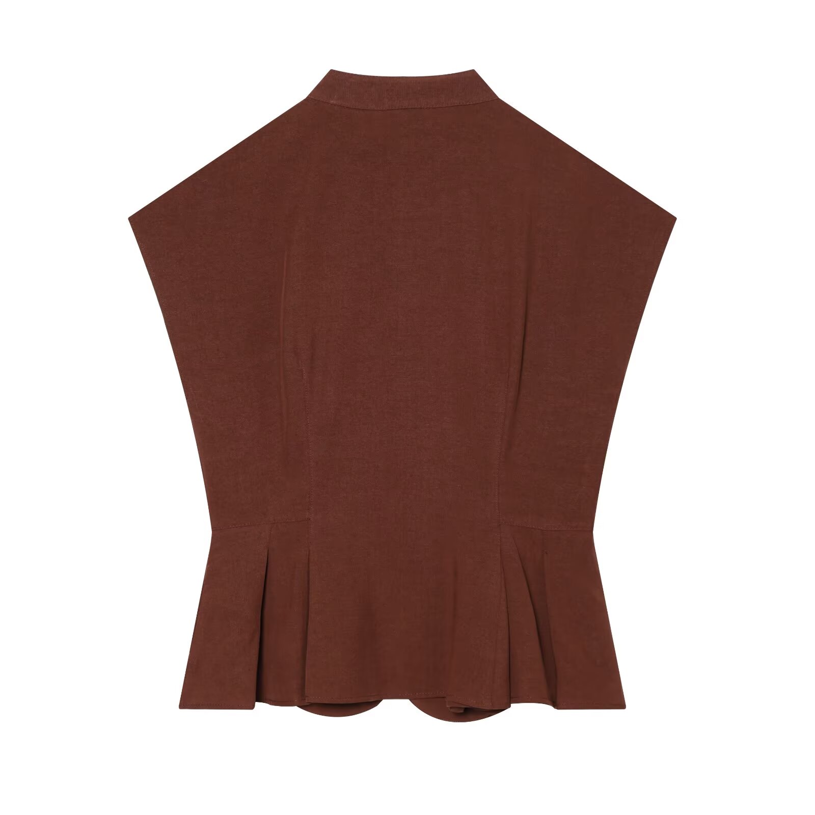 BSAY Waist Cinched Lotus Leaf  - Shirt Camp Collar recensie en prijs