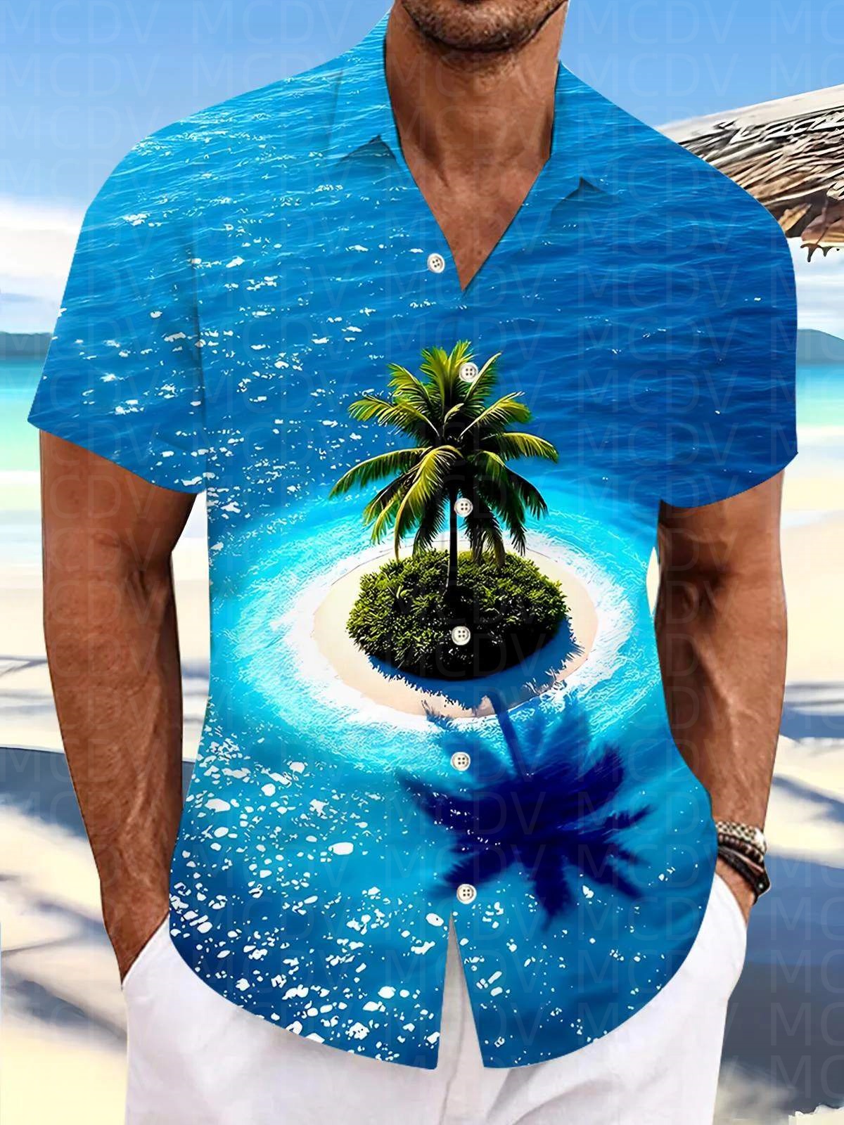 Motorcycle Pattern Men's Hawai - Shirt Camp Collar recensie en prijs