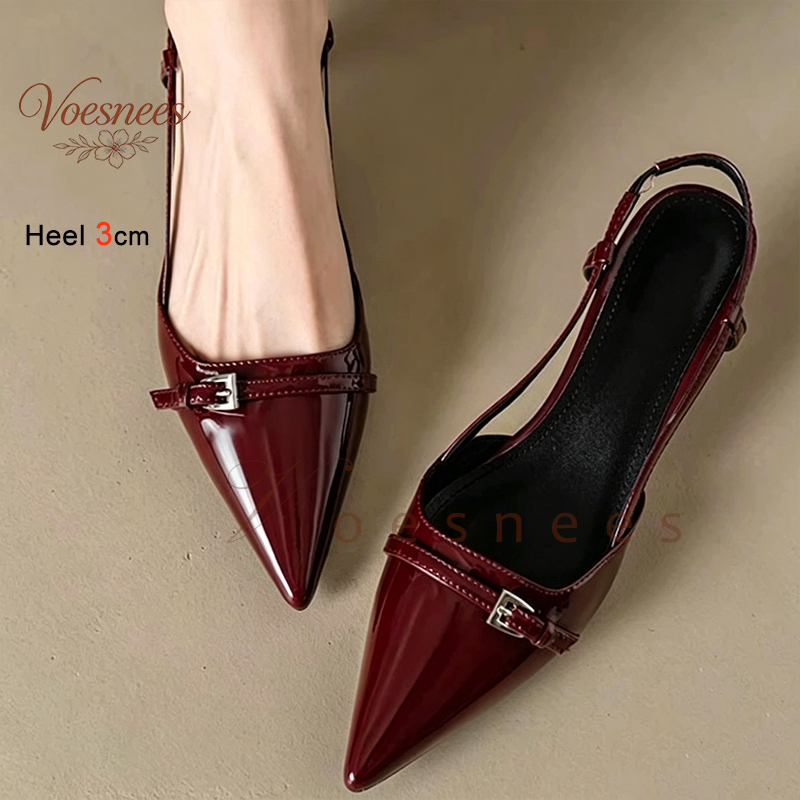 2026 Wine Red Pointed Patent L - Casual Sandal Leather recensie en prijs