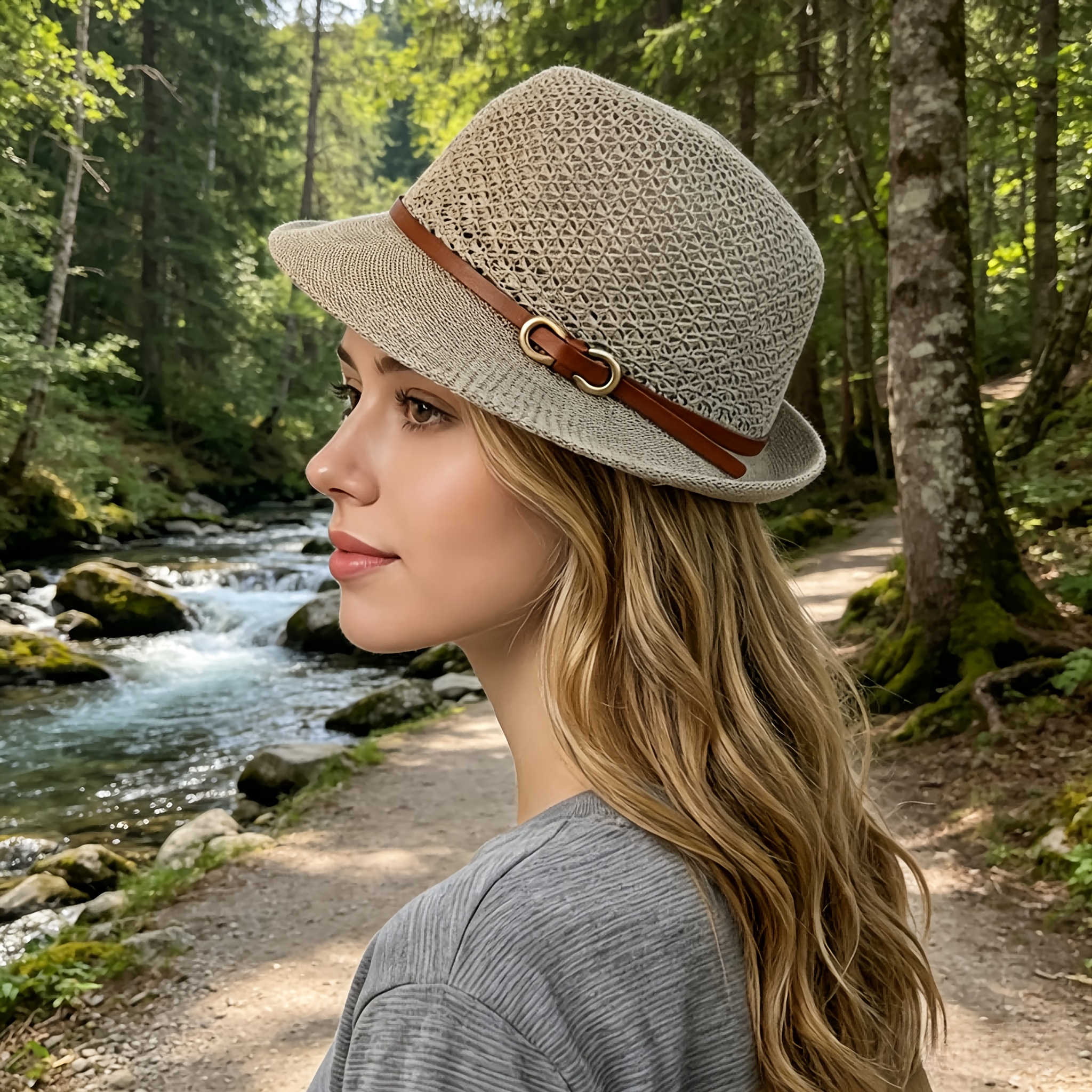 Elegant women's beach straw ha - Bucket Hat Straw recensie en prijs