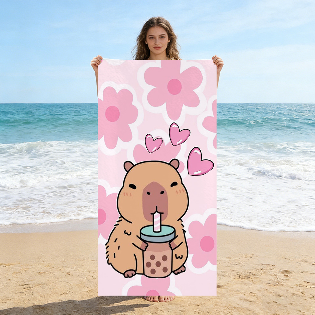 Funny Capybara Beach Towel Sma - Beach Towel Large recensie en prijs