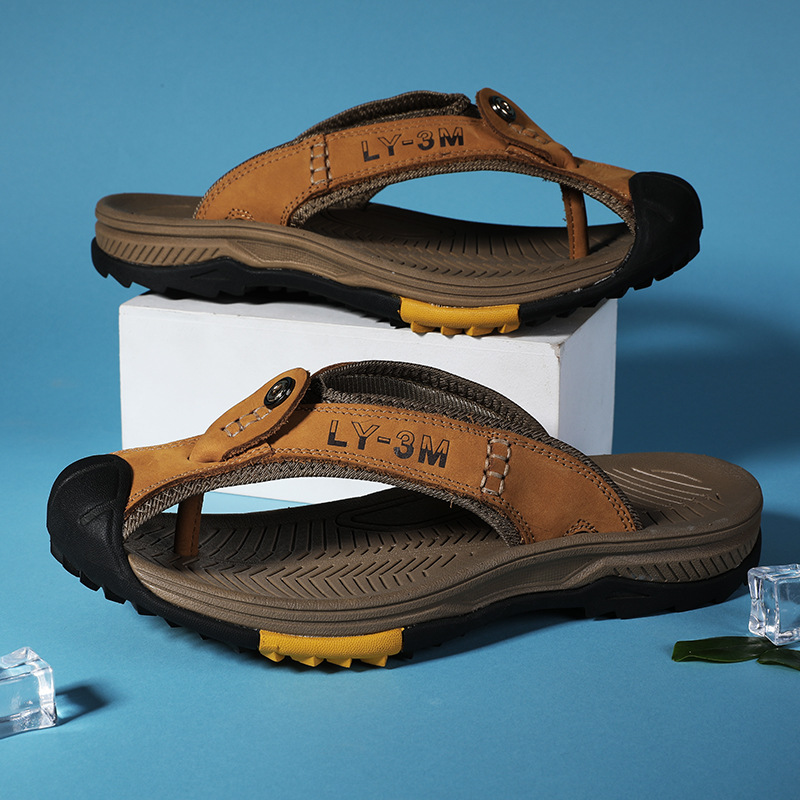 New Men's Genuine Leather Flip - Flip Flop Leather Men recensie en prijs