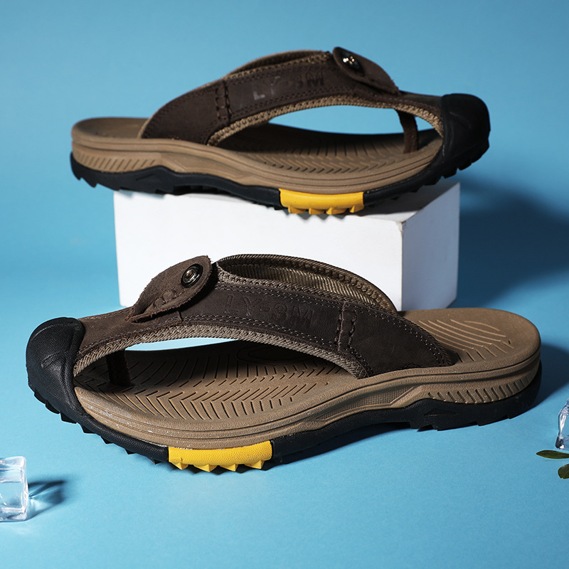 New Men's Genuine Leather Flip - Flip Flop Leather Men recensie en prijs