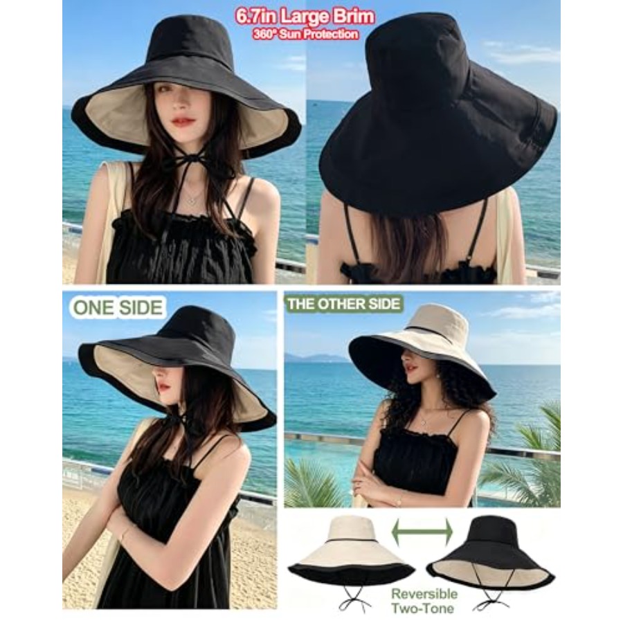 Extra Wide-Brim Sun Hats Women - Packable Hat Nylon recensie en prijs