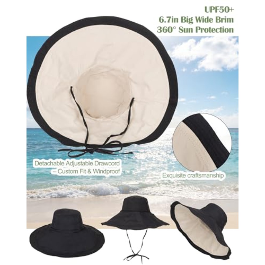 Extra Wide-Brim Sun Hats Women - Packable Hat Nylon recensie en prijs