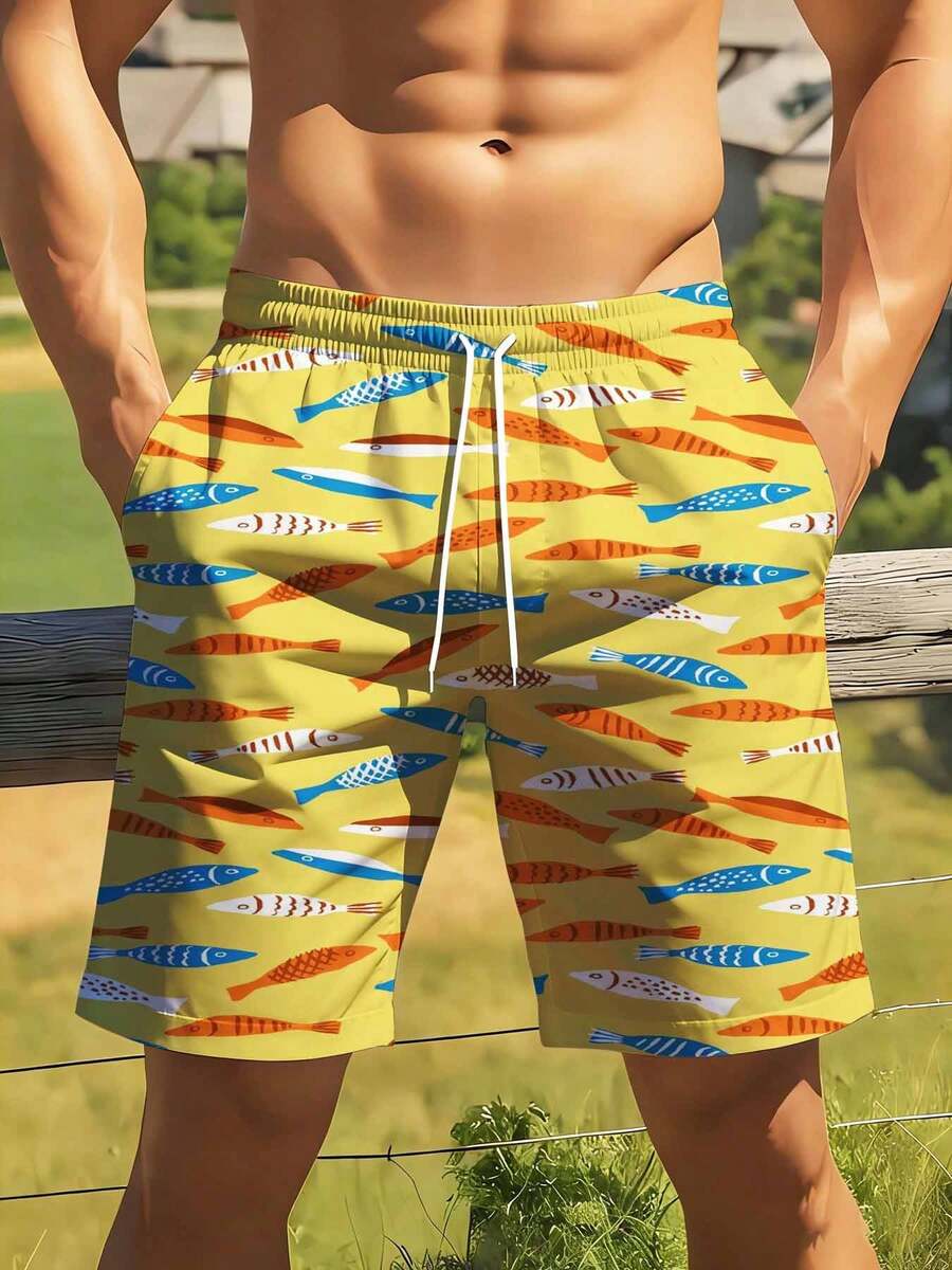 Colorful Fish Pattern Swim Tru - Swim Trunk Quick Dry recensie en prijs