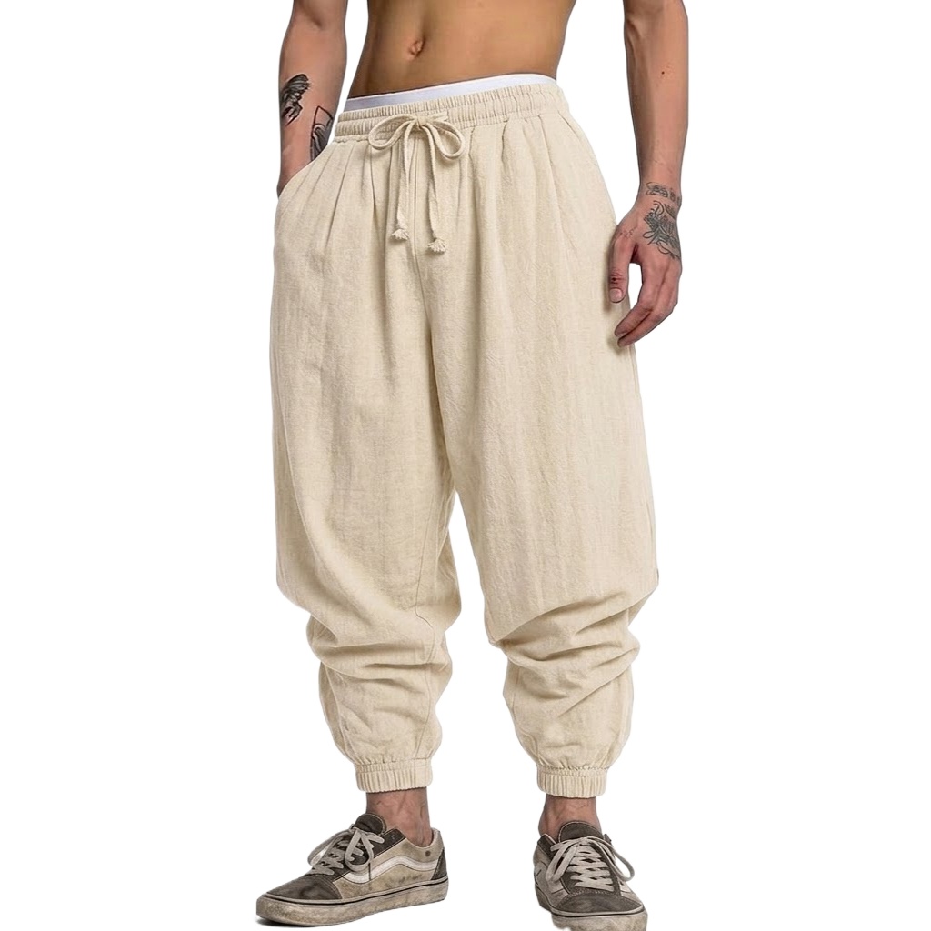 Korean Cotton Linen Trousers A - Short Linen Drawstring recensie en prijs