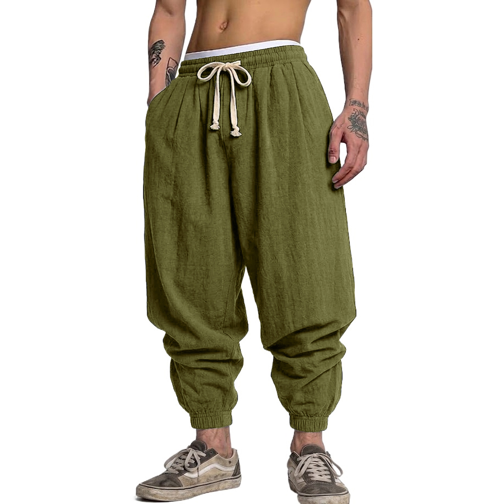 Korean Cotton Linen Trousers A - Short Linen Drawstring recensie en prijs