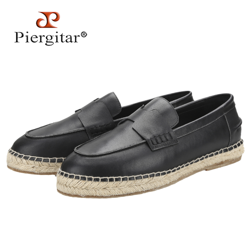 Piegitar Black Genuine Leather - Espadrille Slip On recensie en prijs