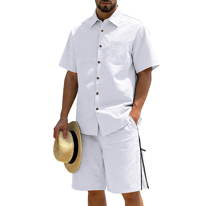 Men's Casual Cotton Linen 2 Pi - Short Linen Drawstring recensie en prijs