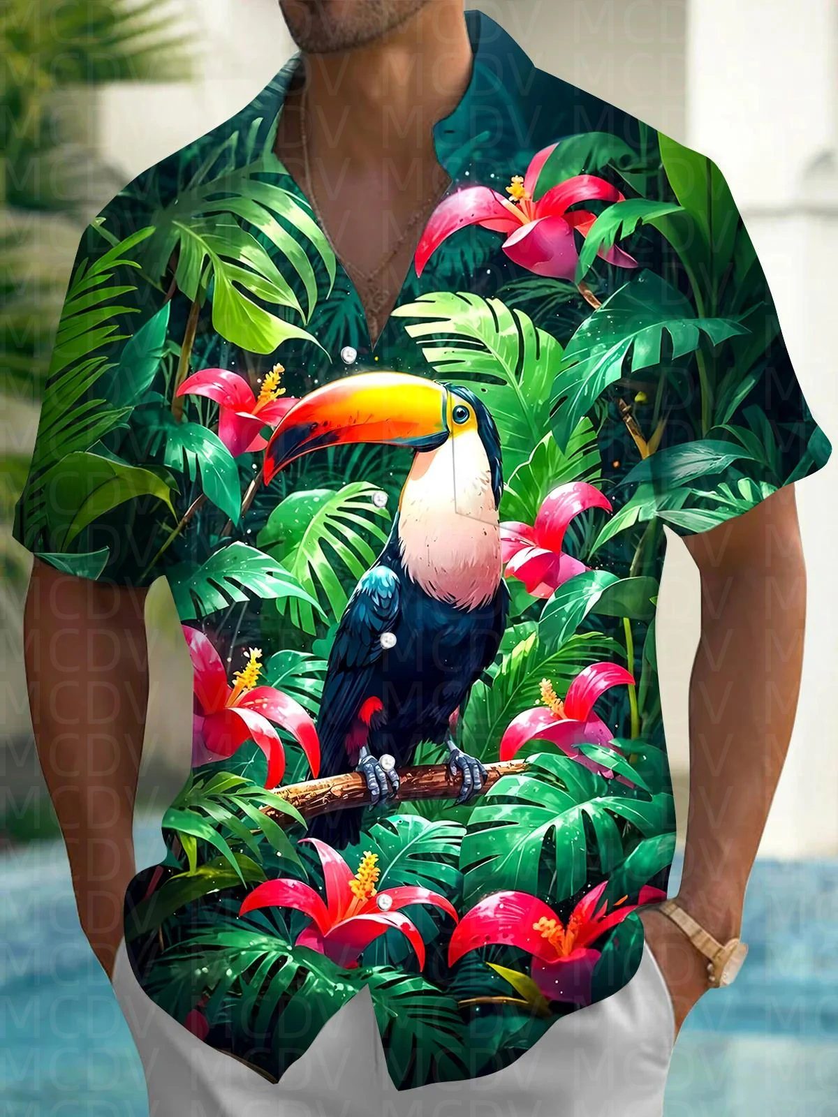 Balloon Pattern Men's Hawaiian - Shirt Camp Collar recensie en prijs