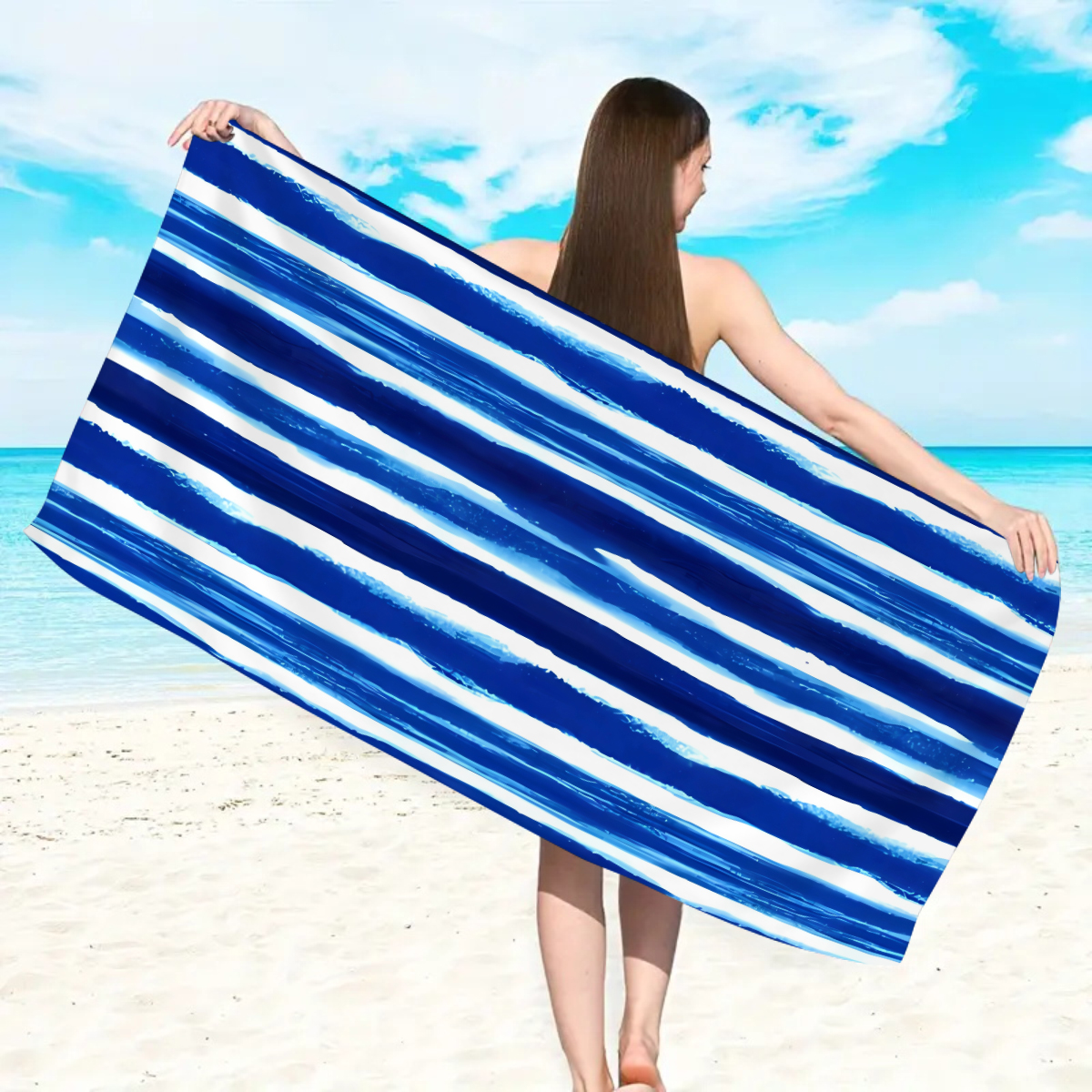 1pc fashionable colorful strip - Beach Towel Large recensie en prijs