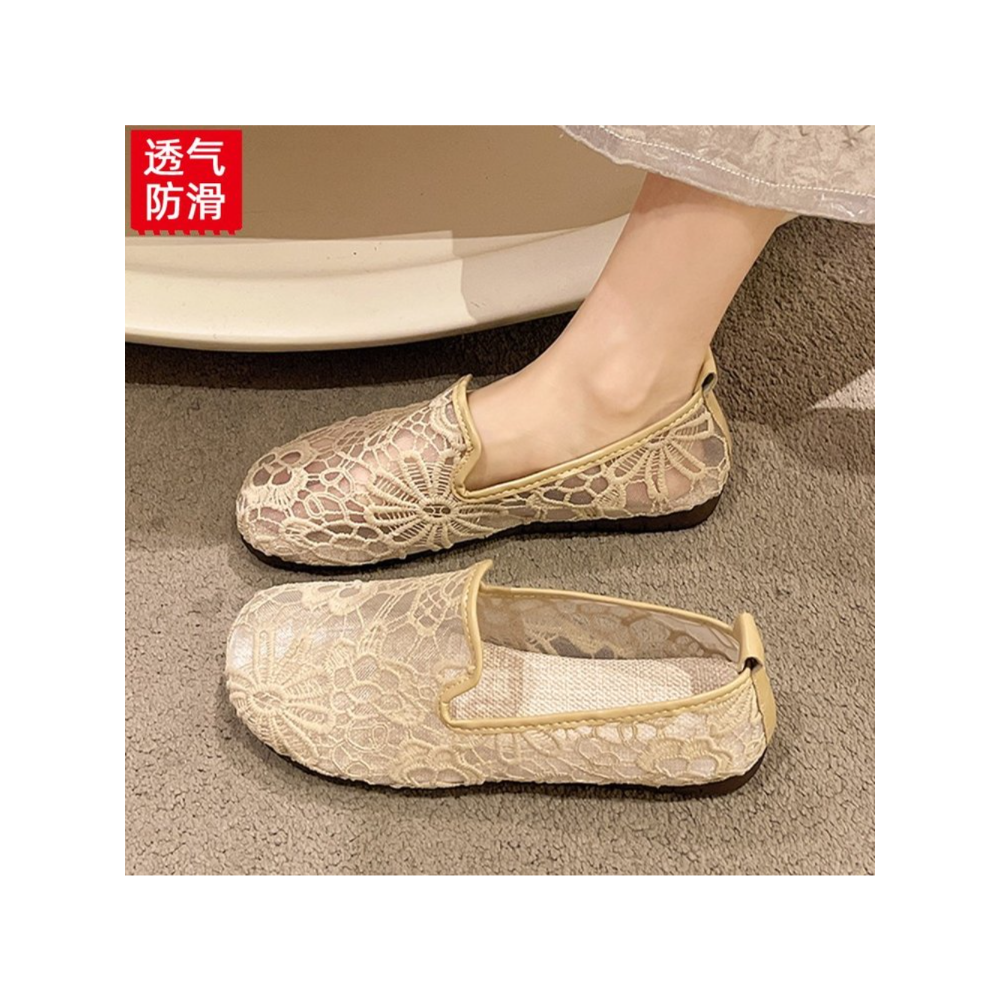 Chic Lace Mesh Hollow Out Espa - Espadrille Slip On recensie en prijs