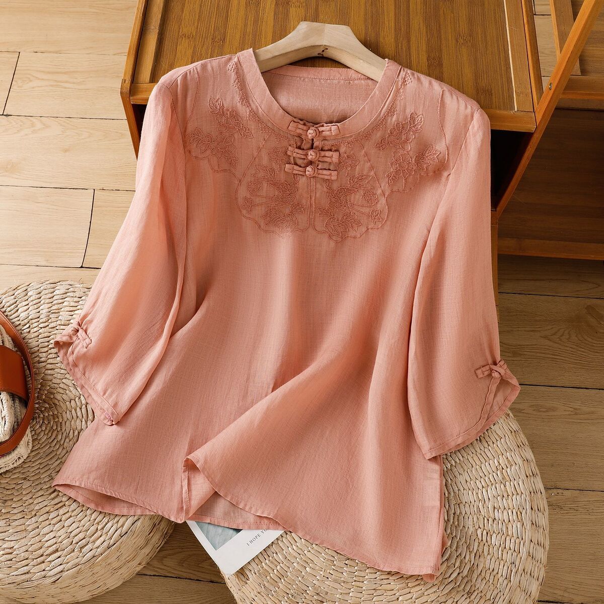 Chinese Style Round Collar But - Shirt Camp Collar recensie en prijs