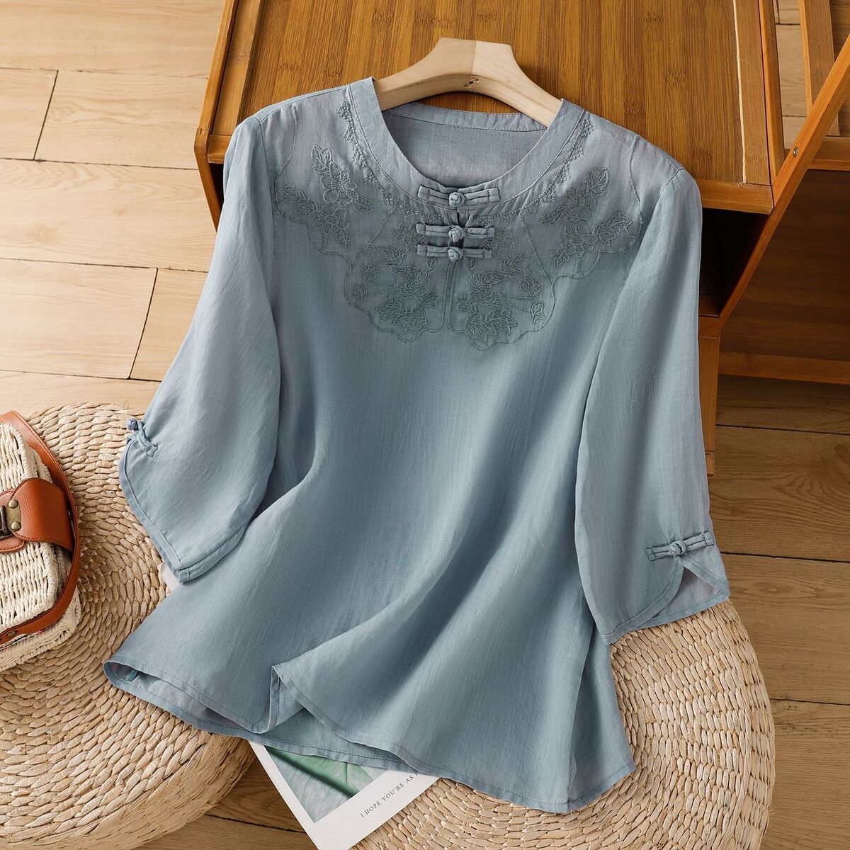Chinese Style Round Collar But - Shirt Camp Collar recensie en prijs