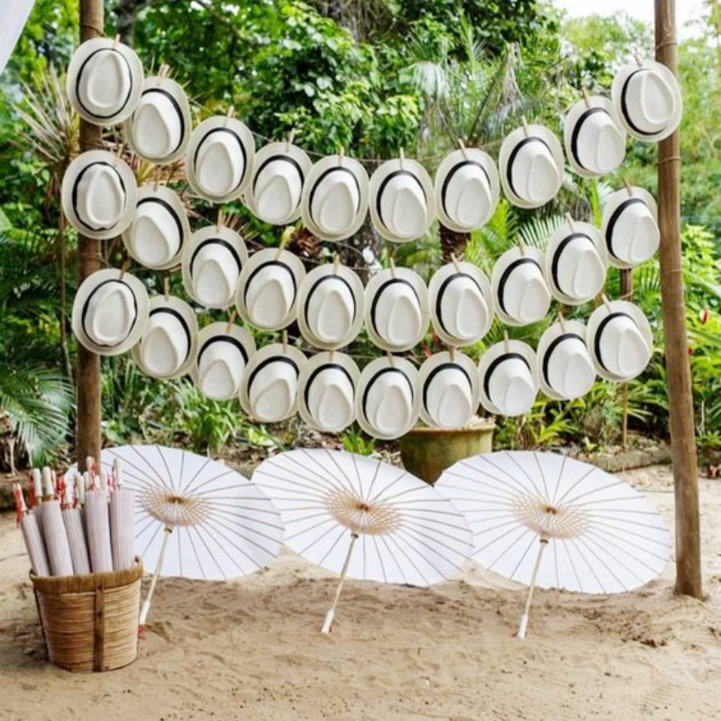 6-36PCS Short Brim Sun Panama  - Bucket Hat Straw recensie en prijs