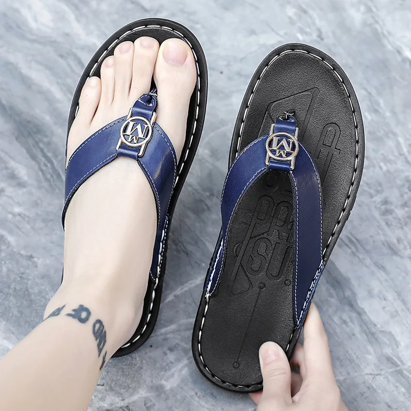 Men's Flip-flops Solid Color w - Flip Flop Leather Men recensie en prijs