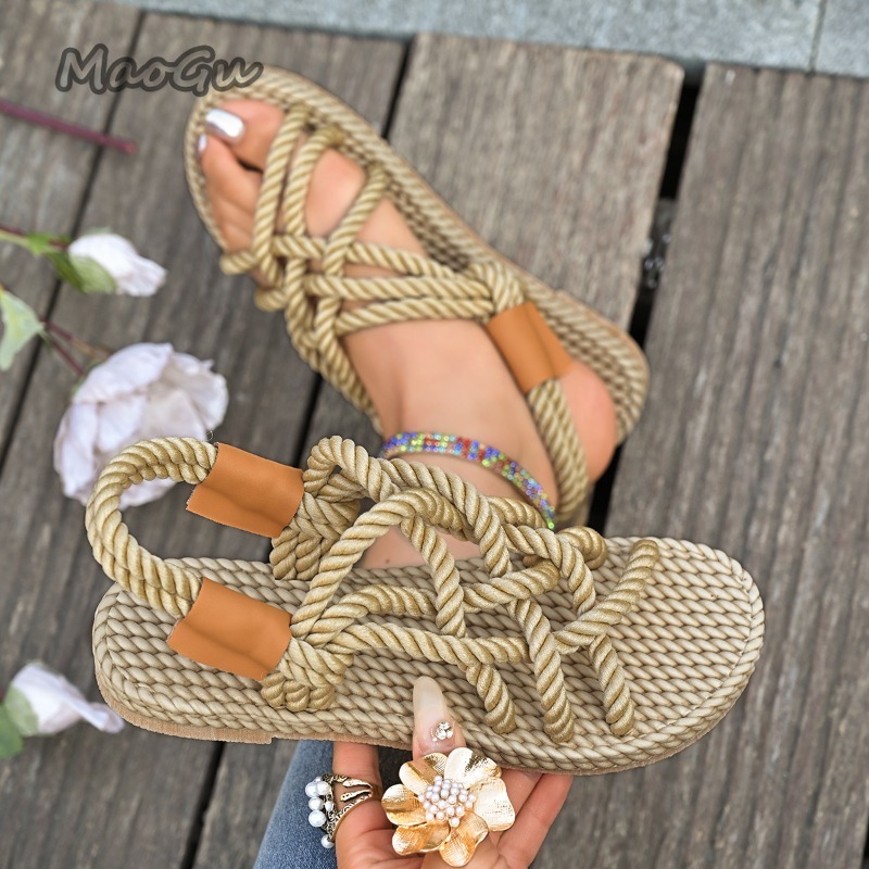 Women's Braided Rope Flat Sand - Espadrille Slip On recensie en prijs