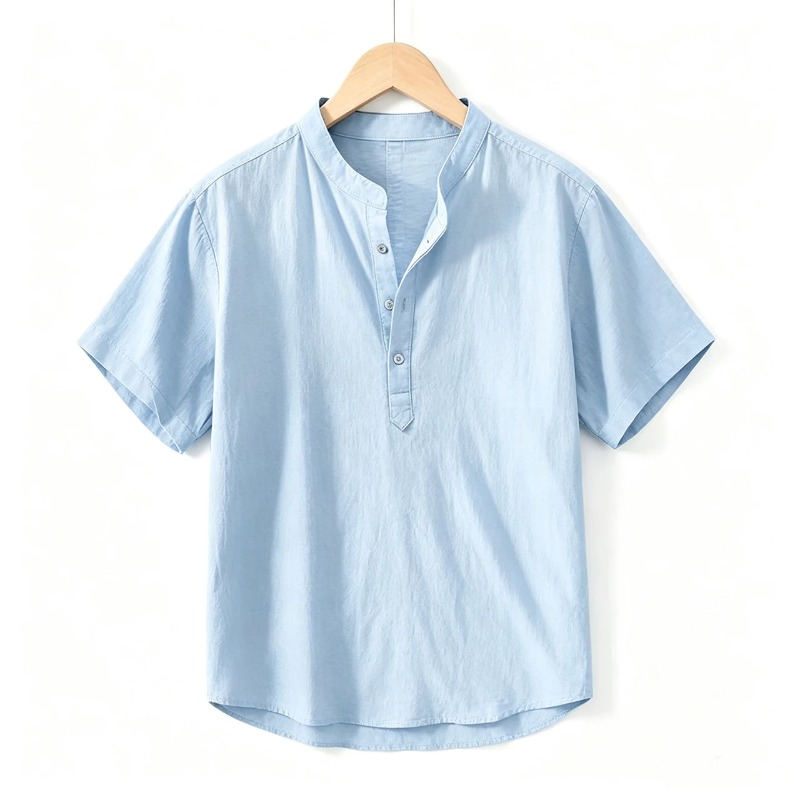 Men Cotton Linen Short-Sleeve  - Linen Shirt Breathable recensie en prijs