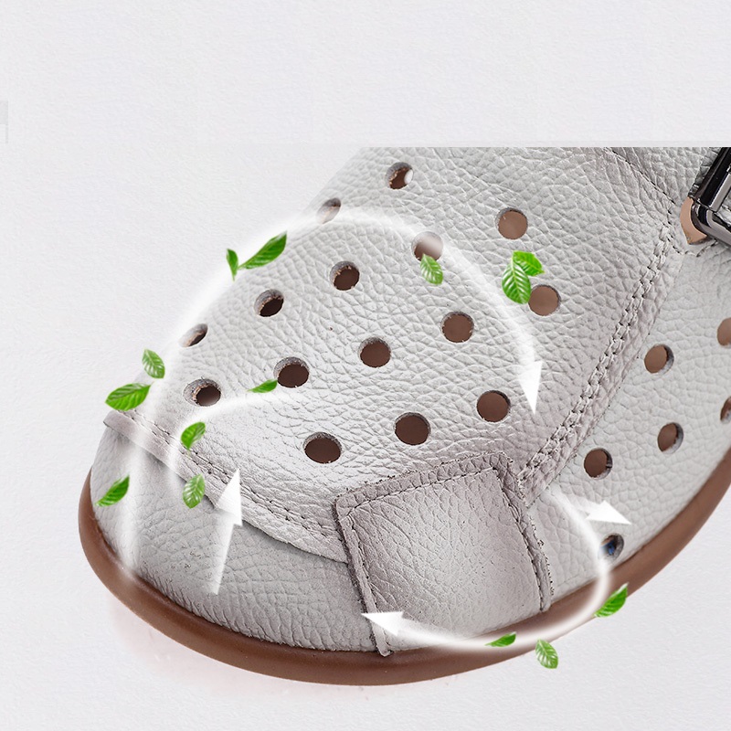 New Cow leather low heel sanda - Casual Sandal Leather recensie en prijs