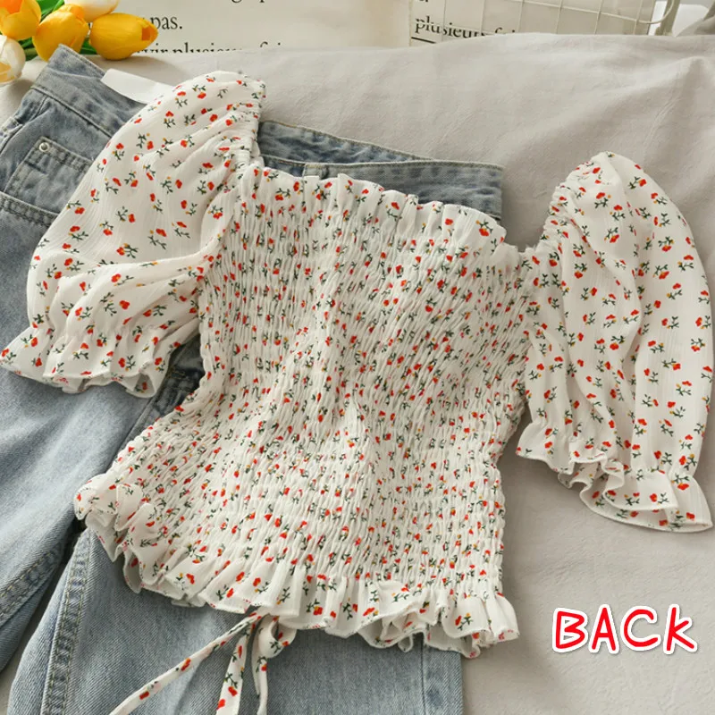 Blouses Shirts Women Floral Dr - Short Linen Drawstring recensie en prijs