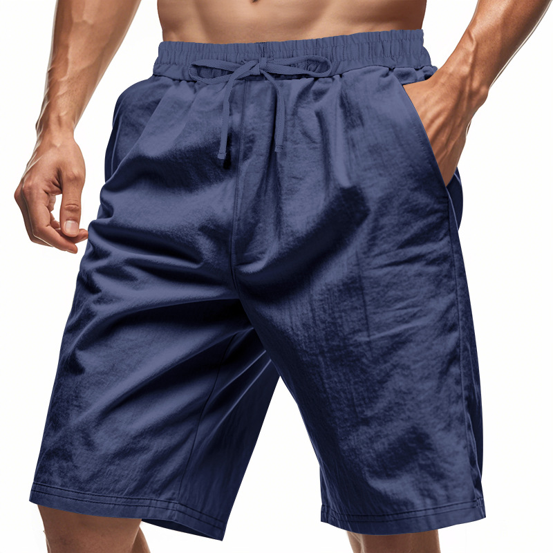 2026 New Men Cotton Linen Beac - Short Linen Drawstring recensie en prijs