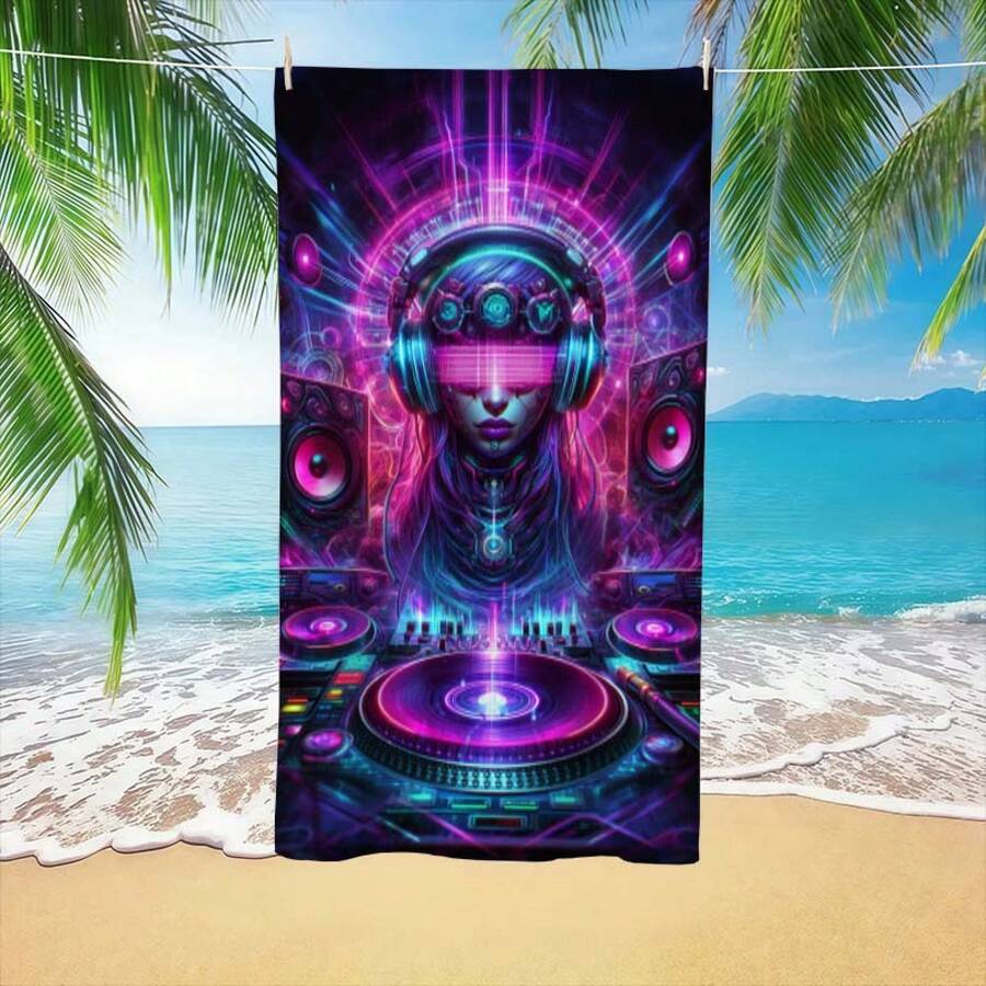 Extra Large Cyberpunk DJ Patte - Beach Towel Large recensie en prijs