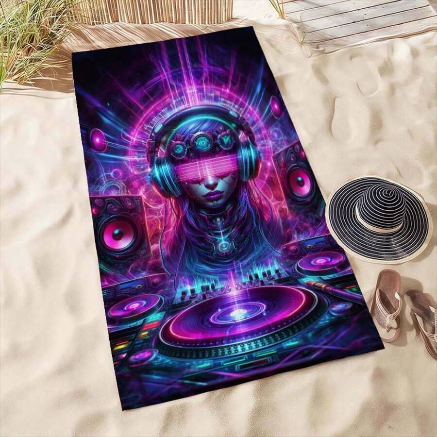 Extra Large Cyberpunk DJ Patte - Beach Towel Large recensie en prijs