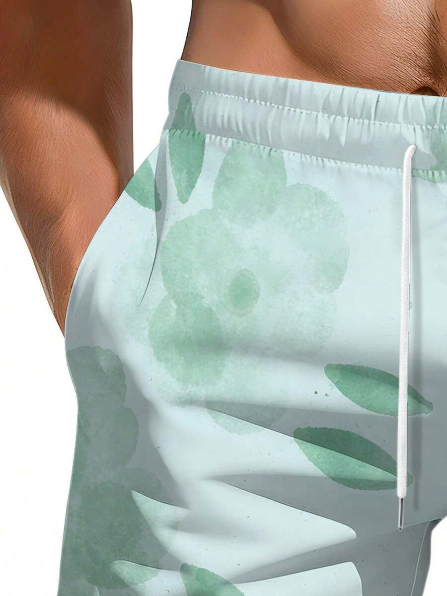 Mens Floral Print Beach Shorts - Swim Trunk Quick Dry recensie en prijs
