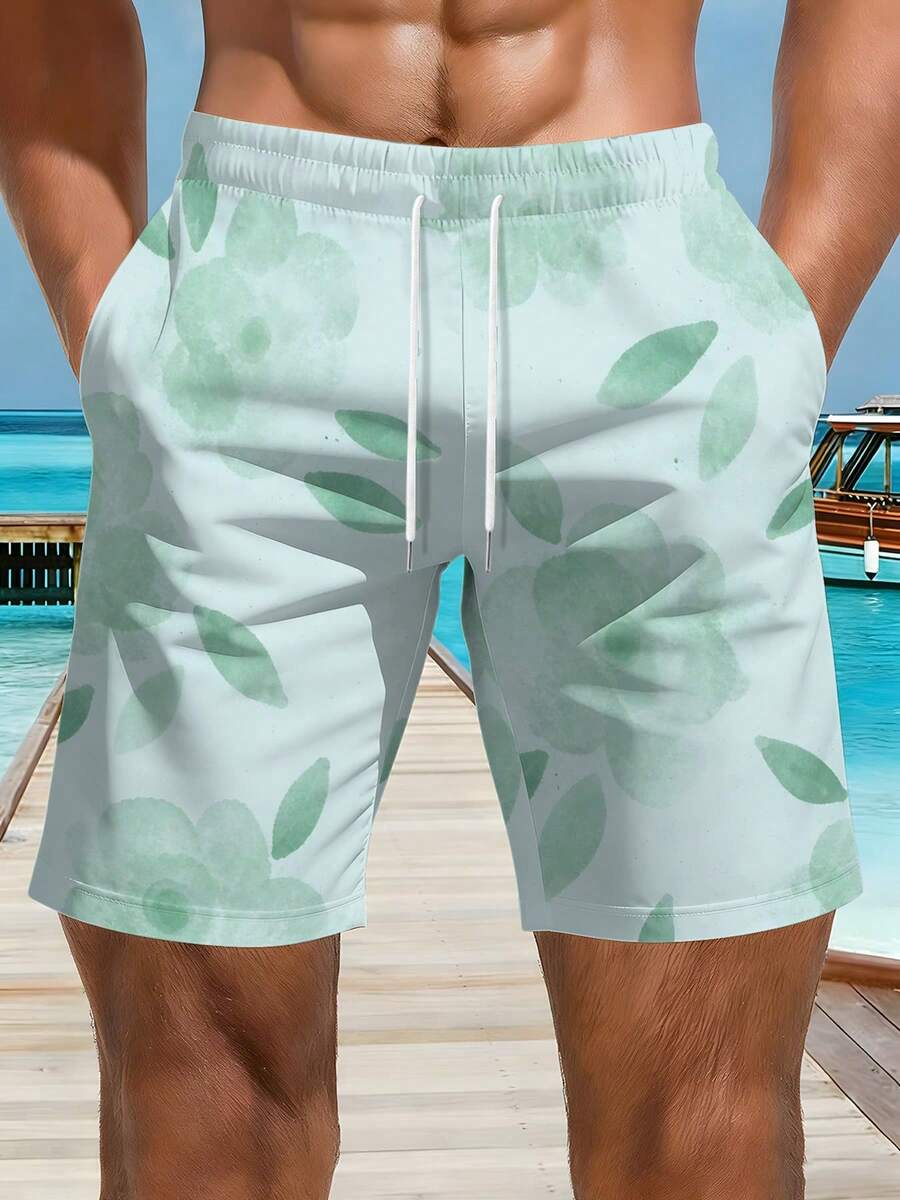 Mens Floral Print Beach Shorts - Swim Trunk Quick Dry recensie en prijs