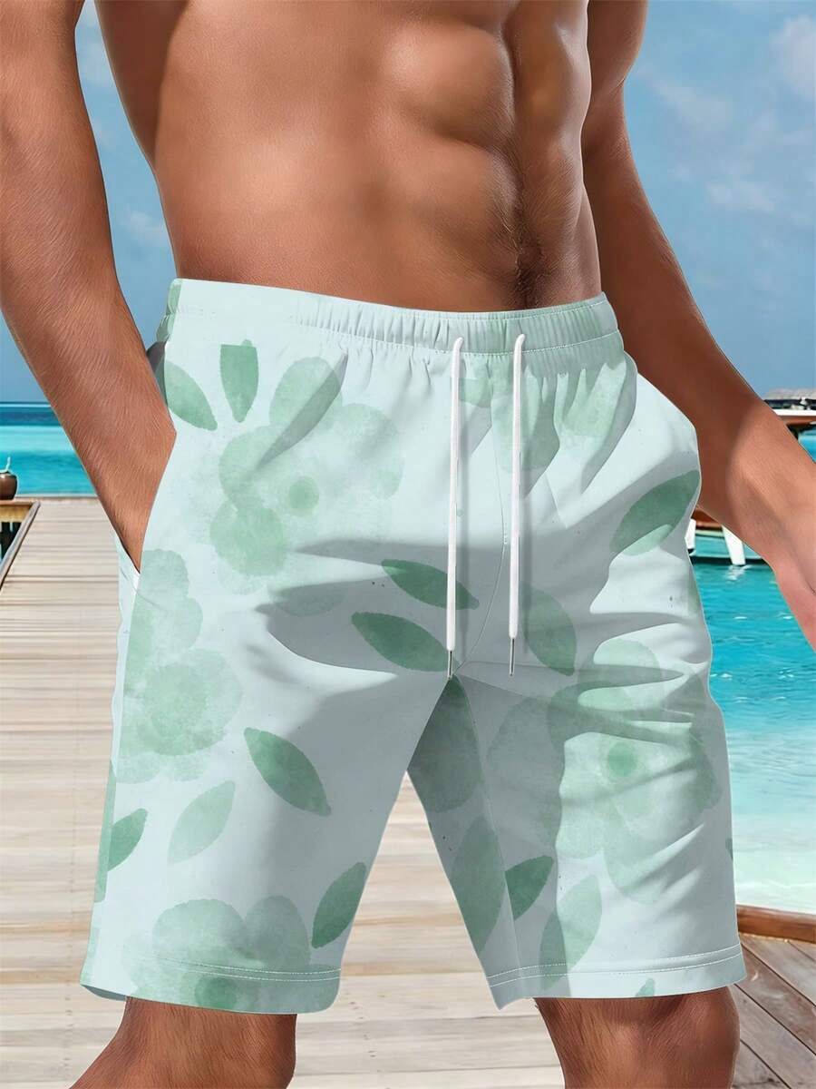Mens Floral Print Beach Shorts - Swim Trunk Quick Dry recensie en prijs