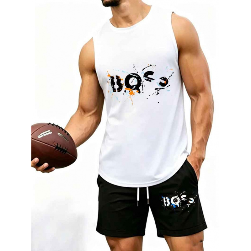 Men's  Graffiti Letter Print 2 - Tank Top Muscle recensie en prijs