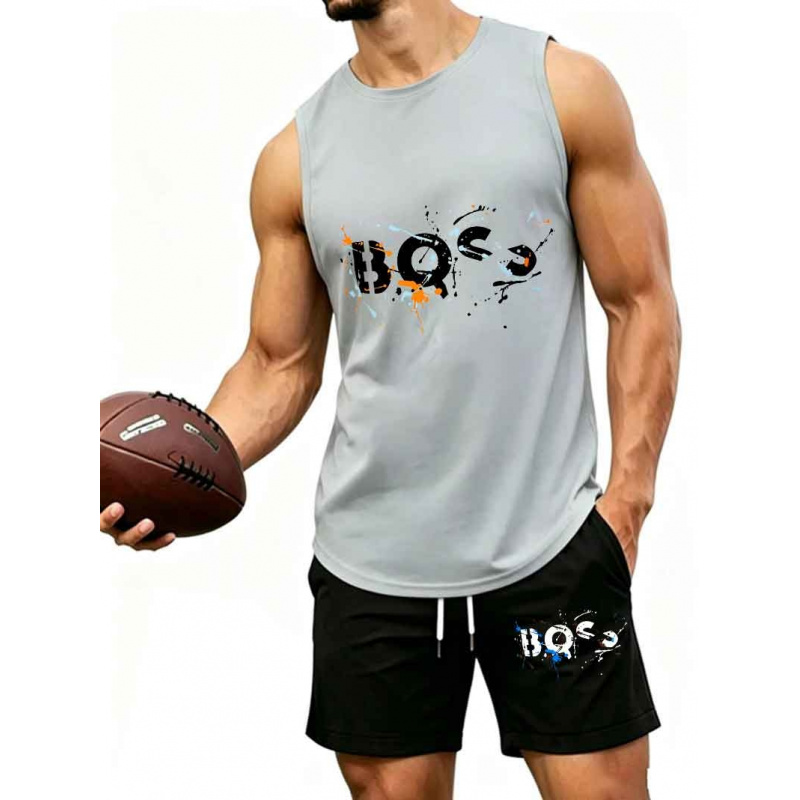 Men's  Graffiti Letter Print 2 - Tank Top Muscle recensie en prijs