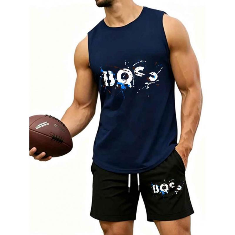Men's  Graffiti Letter Print 2 - Tank Top Muscle recensie en prijs