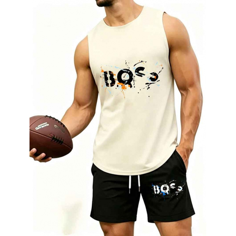 Men's  Graffiti Letter Print 2 - Tank Top Muscle recensie en prijs