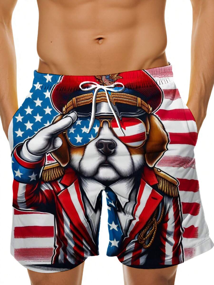 Patriotic Dog American Flag Sw - Swim Trunk Quick Dry recensie en prijs