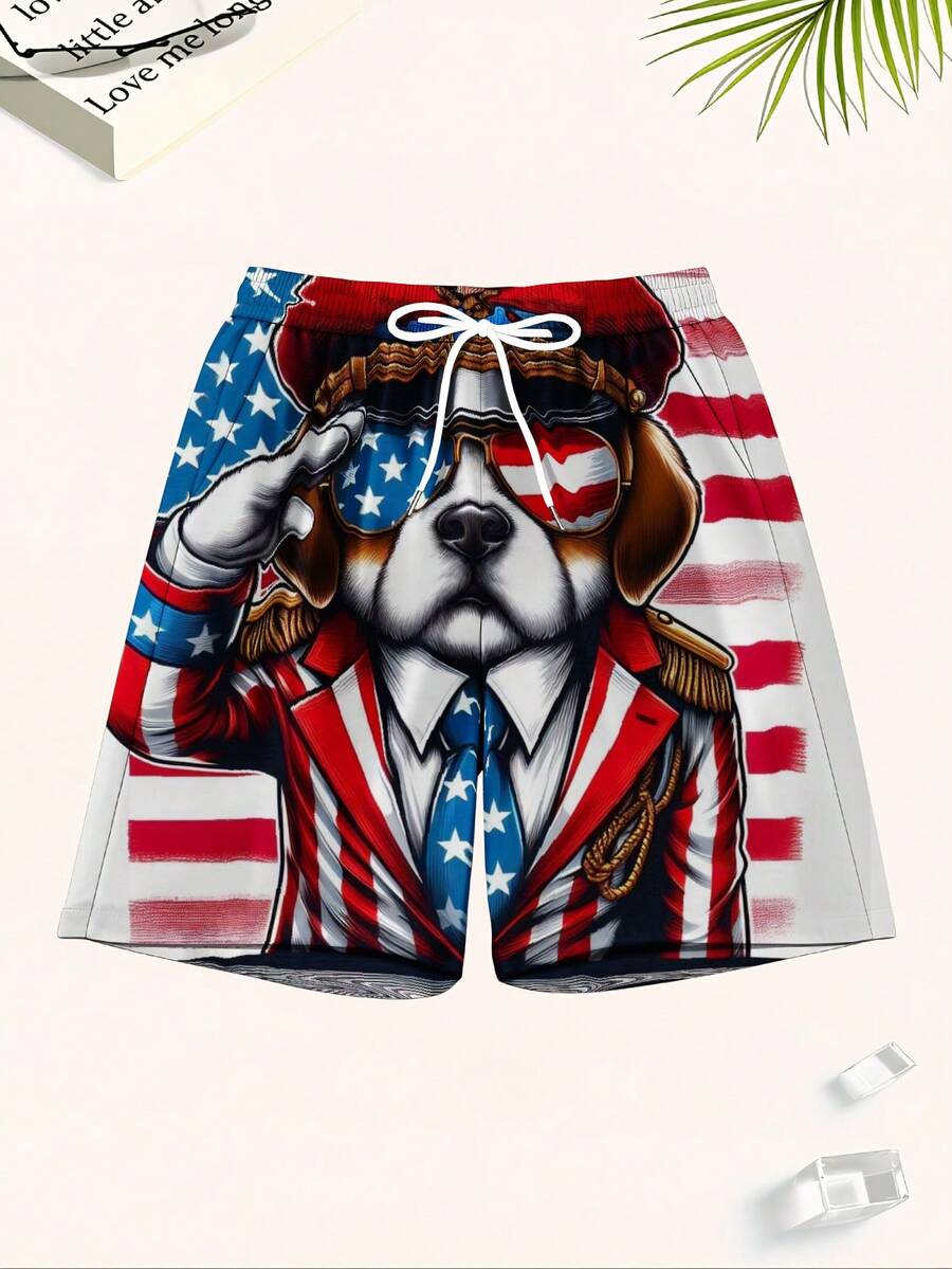 Patriotic Dog American Flag Sw - Swim Trunk Quick Dry recensie en prijs