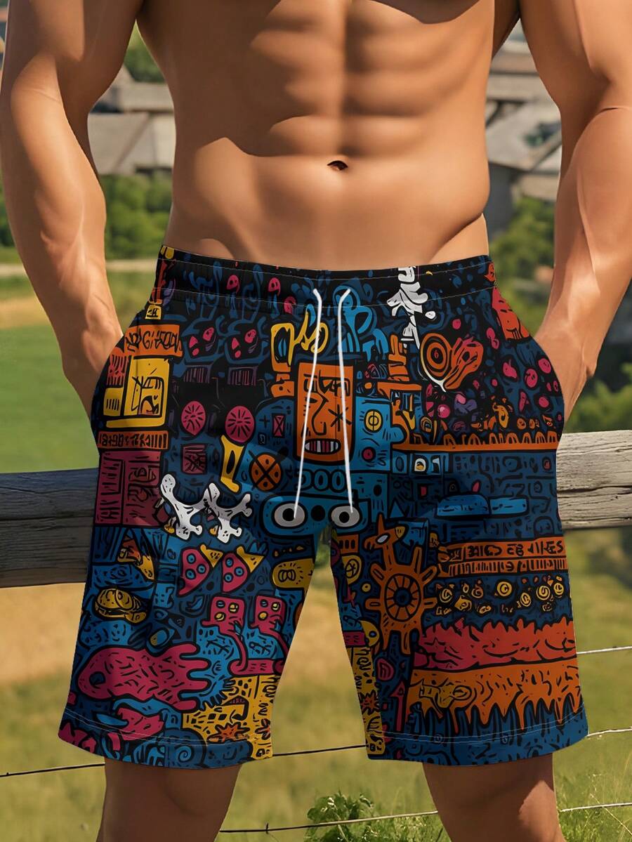 Mens Beach Shorts 3D Digital P - Swim Trunk Quick Dry recensie en prijs