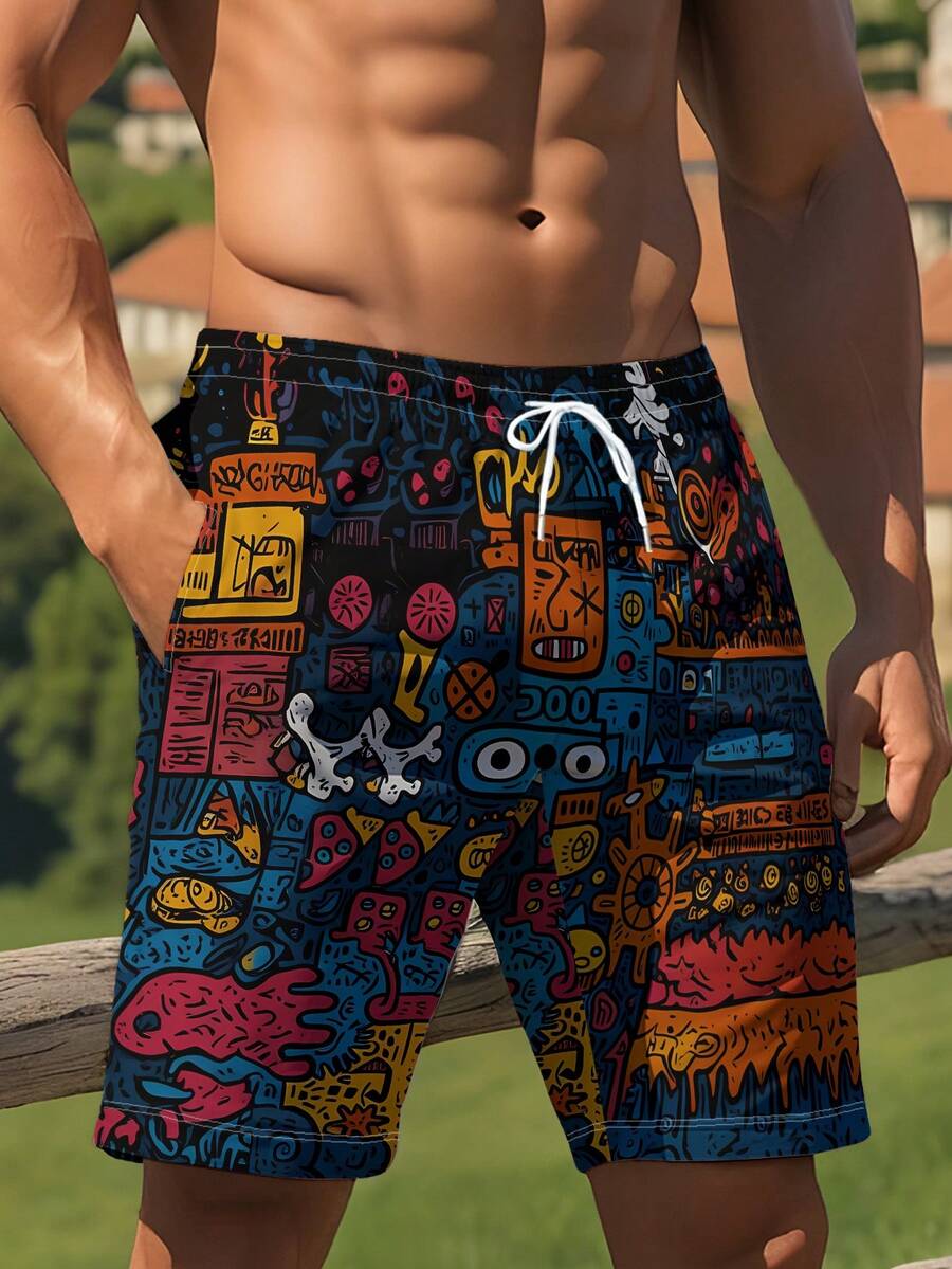 Mens Beach Shorts 3D Digital P - Swim Trunk Quick Dry recensie en prijs