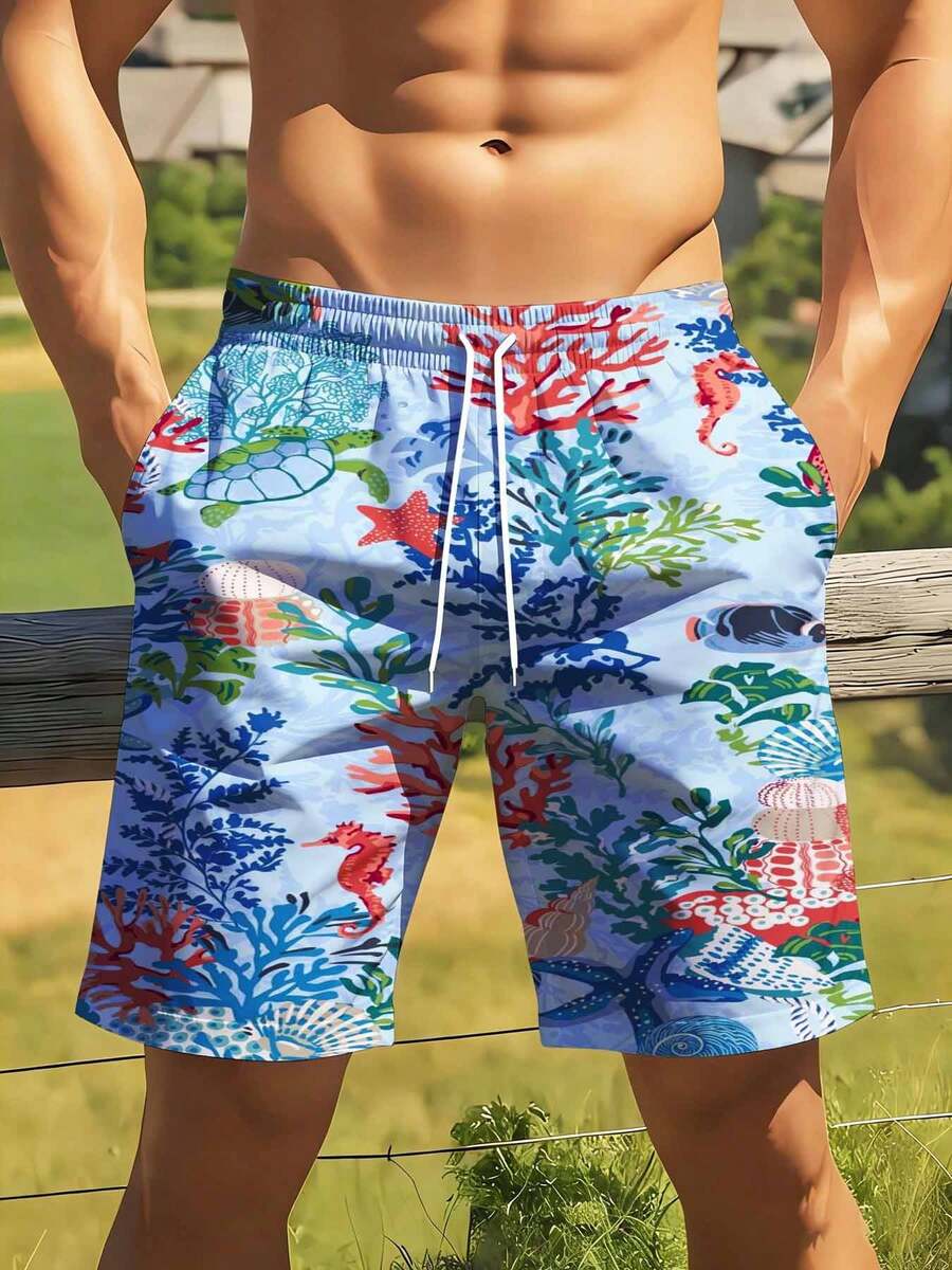 Mens Ocean Life Print Swim Tru - Swim Trunk Quick Dry recensie en prijs
