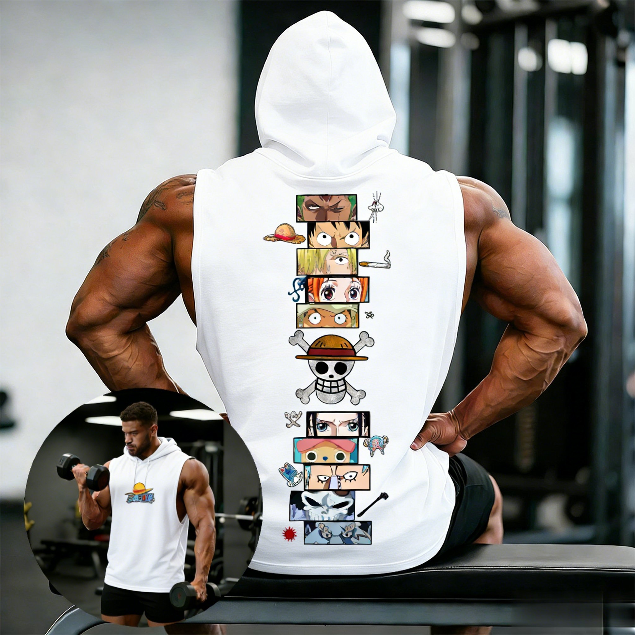 One Piece Anime Hoodie Sleevel - Tank Top Muscle recensie en prijs
