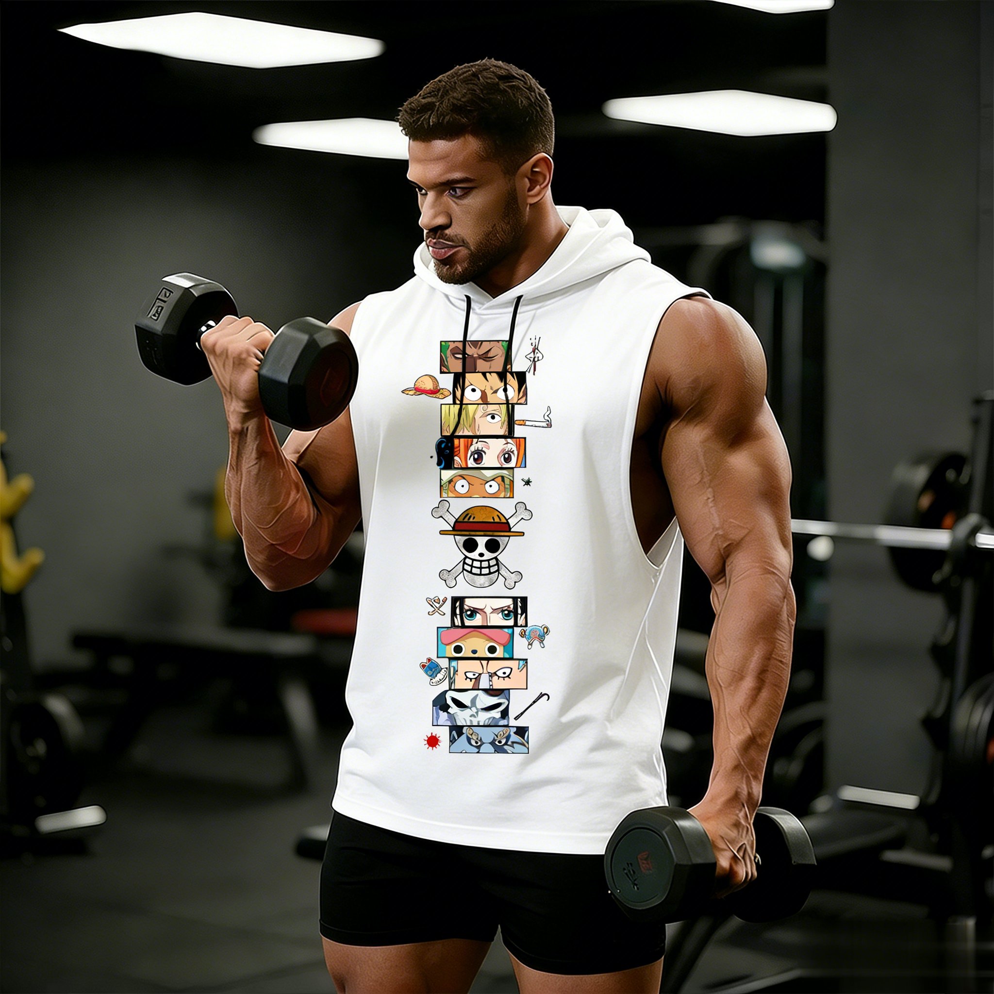 One Piece Anime Hoodie Sleevel - Tank Top Muscle recensie en prijs