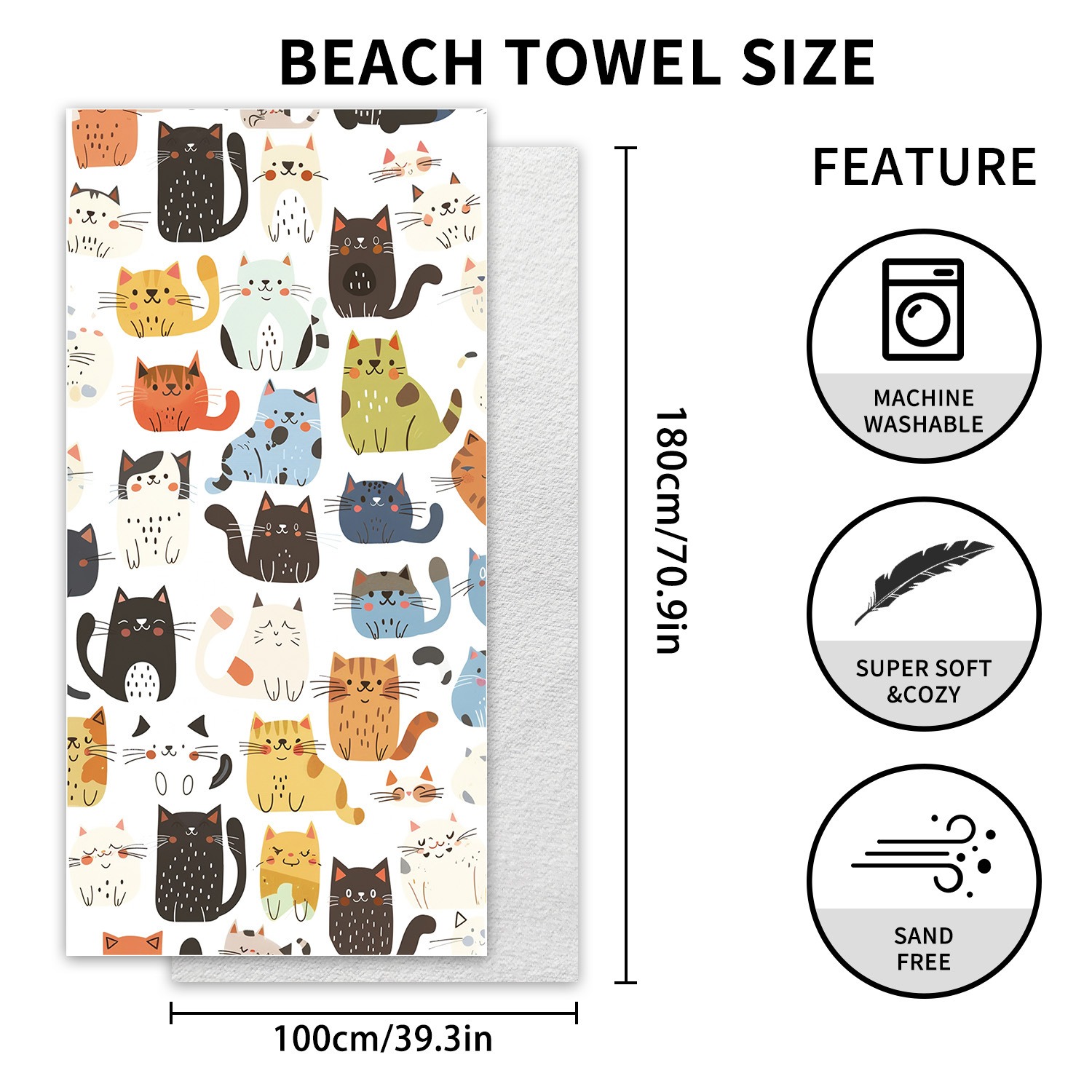 1PC Large Size Beach Blanket M - Beach Towel Large recensie en prijs