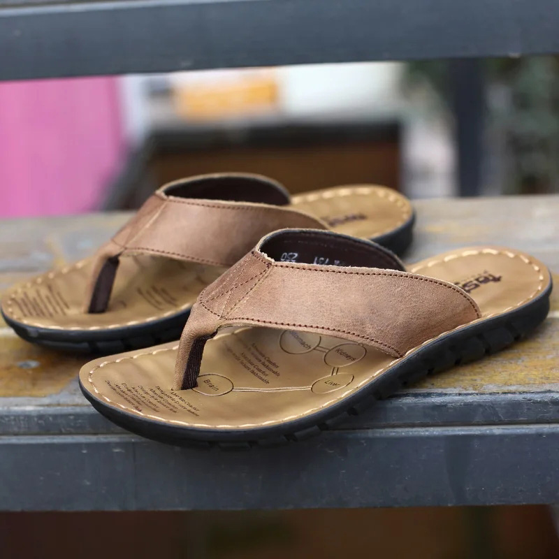 Roma Retro Man Slipper Solid C - Flip Flop Leather Men recensie en prijs