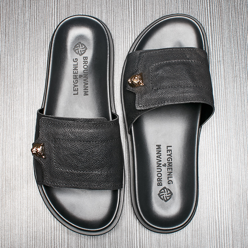 2025 New Genuine Leather Slipp - Flip Flop Leather Men recensie en prijs