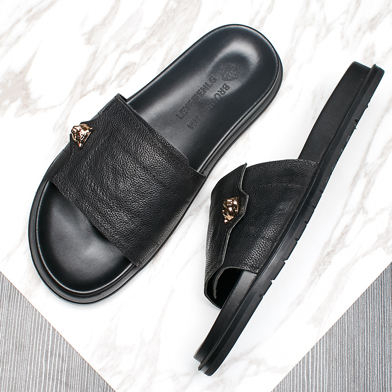 2025 New Genuine Leather Slipp - Flip Flop Leather Men recensie en prijs