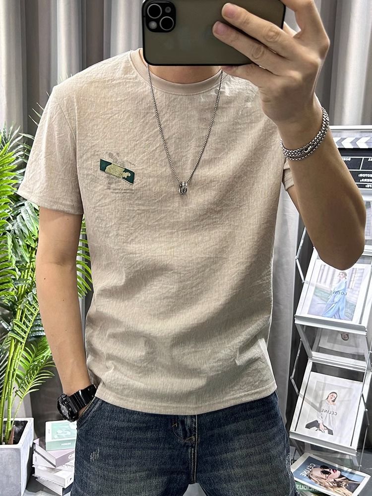 Male Tees Shirts White Linen T - Short Linen Drawstring recensie en prijs