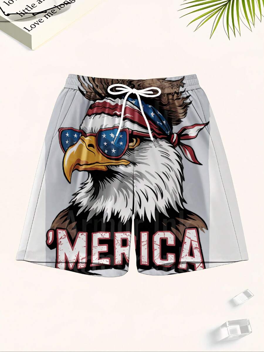 Patriotic Mens Swim Trunks Wit - Swim Trunk Quick Dry recensie en prijs