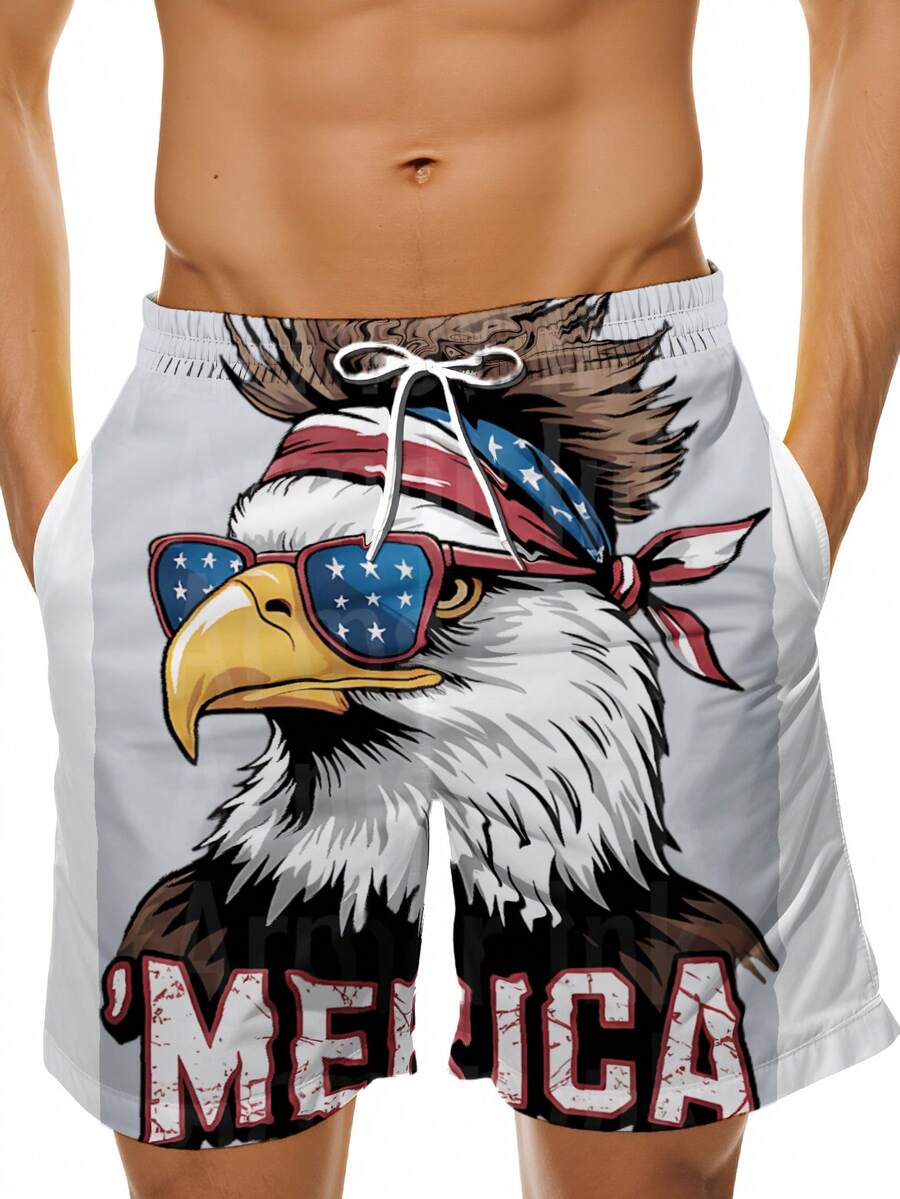 Patriotic Mens Swim Trunks Wit - Swim Trunk Quick Dry recensie en prijs